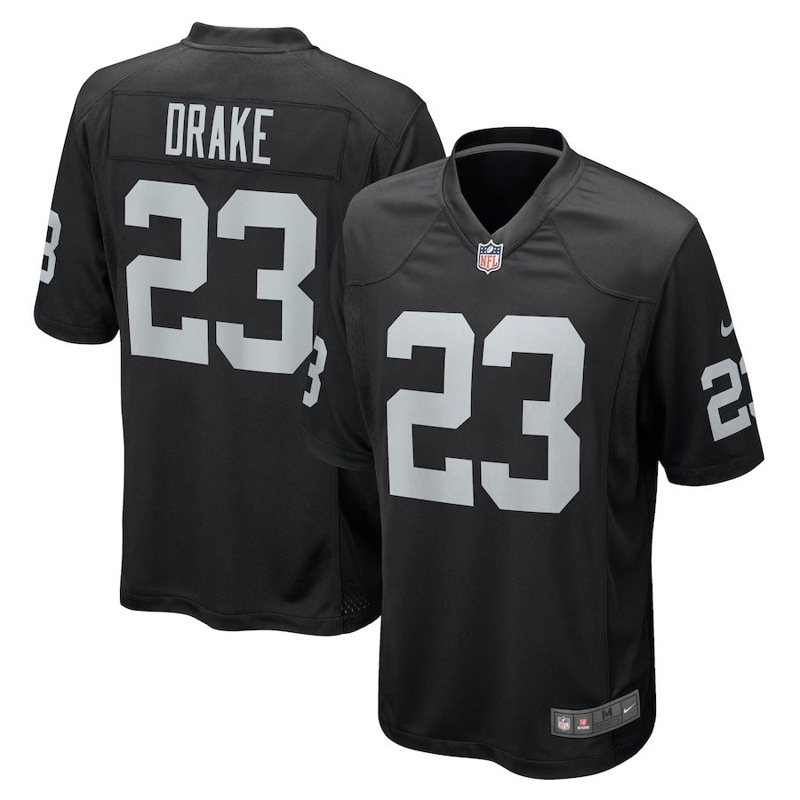 Men Oakland Raiders 23 Kenyan Drake Nike Black Game NFL Jersey